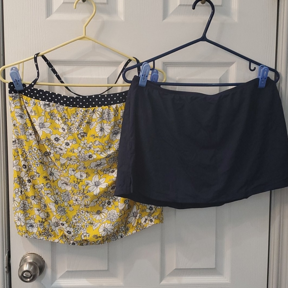 Tankini and swim skort